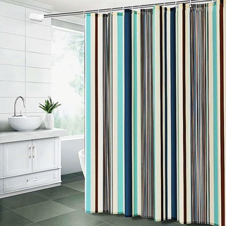 Thicken romantic stripe waterproof home polyester shower curtain