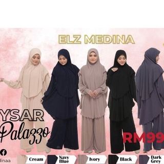 Telekung ELZ Medinaa Set Of Medinaa Aysar Clothing Hajj Clothes Khimar Muslimah Ready to Palazo Umrah Prayers And Hajj