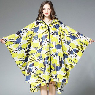 Fashion Trench Coat Style Women Raincoat Waterproof Rain Poncho Outdoor Rainwear