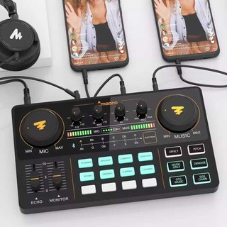 MAONO Studio Sound Card Audio Interface Mixer for Microphone PC Microfone Kit With For live Communication or Singing