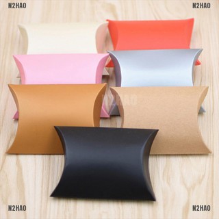 N2HAO 50pcs craft paper bags pillow box gift cake bread candy wedding party favor bag