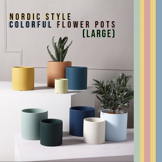 Nordic Style Large Size Ceramic Colourful Modern Flower Pots / Pastel Colour Flower Pots / Bright colour Flower Pot