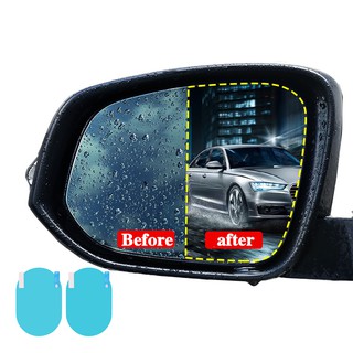 2pcs Rainproof Car Rearview Mirror Film Sticker Anti-fog Protective Film