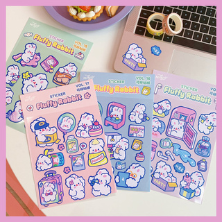 SG Stock Lovely Bunny Bear Stickers Scrapbooking Decorative Stickers Korean DIY Computer Stickers Label Stationery
