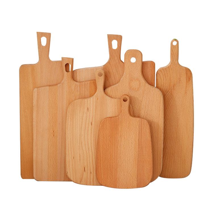 1PC Natural Kitchen Chopping Blocks Bread Pallet With Handle Baking Cutting Board Wooden Board Handmade Kitchen Accessories