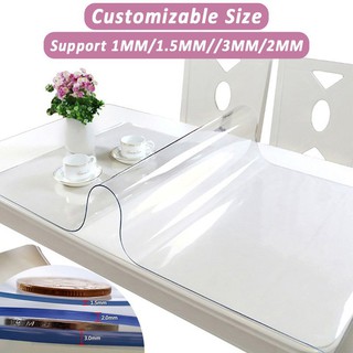 1/2/3MM Thick Transparent Tablecloth PVC Table Cloth Waterproof Clean Table Cloth Mat PVC Table Cover