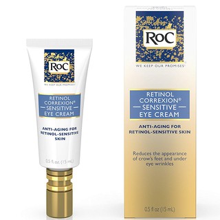 RoC Retinol Correxion Anti-Aging Eye Cream for Sensitive Skin - Anti-Wrinkle Treatment with Milder Retinol Formula.