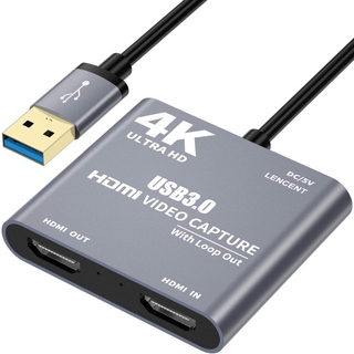 XPF 4K 1080P USB 3.0 To HDMI Compatible Video Audio Game Capture Card With Loop Out Full 1080P 60 Record Via DSLR Camcorder