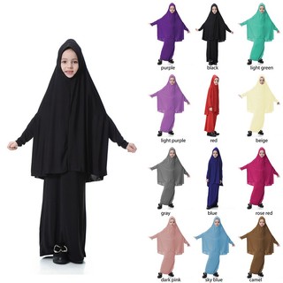 Muslim Fashion Telekung Kids Telekung Girl Set 12 colour Ready stock