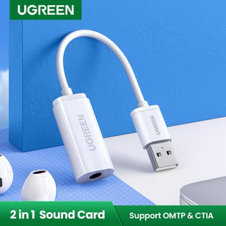 UGREEN USB Sound Card External Converter with 3.5mm Aux Stereo for Mac,PC,iPhone