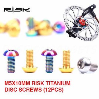 Risk M5x10mm Titanium Disc Screws (12pcs)