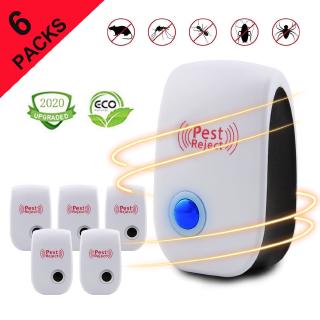 6 Pcs Professional Mosquito Repellent Anti Mosquito Insect Pest Repeller US UK Plug Electronic Ultrasonic For Home Kids