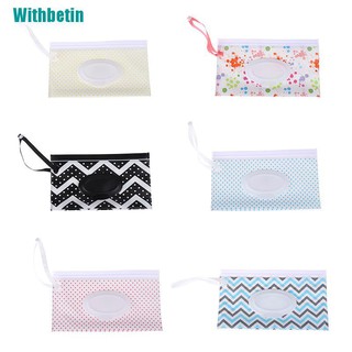 【Withbetin】Clutch and Clean Wipes Carrying Case Eco-friendly Wet Wipes Bag Cosmetic Pouch