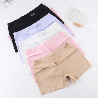 2pcs Bottom-proof anti-markless safety pants ladies breathable mesh solid color shorts ultra-thin boxers