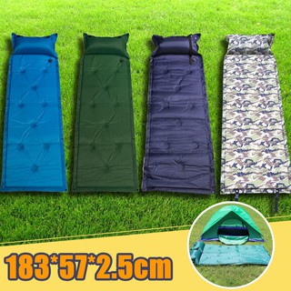 *Ready Stock* INFLATING CAMPING ROLL MAT PAD INFLATABLE PILLOW BED SLEEPING MATTRESS New