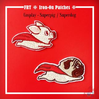 Animals - Superpig / Superdog Patch 1Pc Diy Sew on Iron on Badges Patches Apparel Appliques
