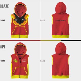 Boboiboy Vest Fire Blaze Smooth Material Soft Thick Full Printing Sublimation Can Custom Name