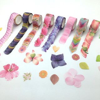 200pcs Petal Washi Tape DIY Scrapbook Decorative Stickers