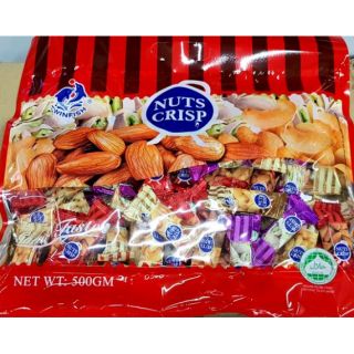 (RM 9.27 *10% Cashback) 500g Nuts Crisp Twinfish Crispy Peanut / Mix Nut / Kacang Tumbuk / Nut Crisp Peanut Candy 酥心糖