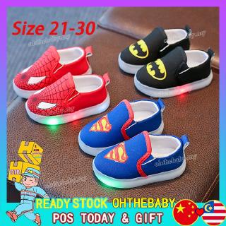 Kids Shoes Spiderman Batman Superman Loafers Canvas Loafers Slip-on Shoes