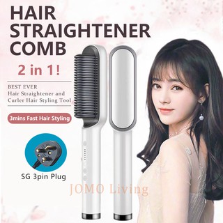 【Local Seller】Hair Straightener Hair Curler Comb 2 in 1 Hair Styling Tools
