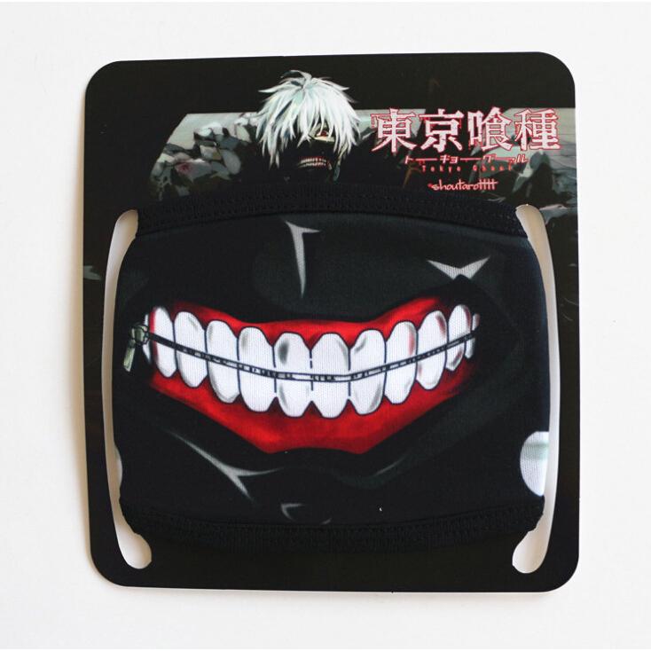 [In stock] 1Pc without zipper style Tokyo Ghoul Face Mask Japanese Anime Peripheral Mask dust-proof cotton mask