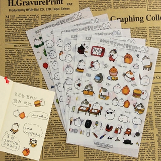 6pcs/pack Cute Cartoon Potato Rabbit Stickers Scrapbook Diary Photo Album Decor (5)