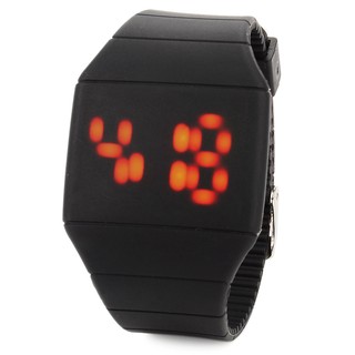 Touch Screen Red LED Wrist Watch - Black (1 x CR2032) (1)