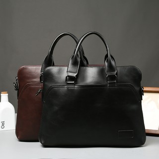 ZARA▶New Korean briefcase retro men's shoulder bag business casual handbag simple urban commuter computer bag