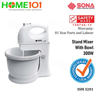 Sona Stand Mixer and Bowl 300W SSM 3201