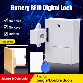 Smart RFID Door Lock Intelligent Sensor Cabinet Lock Locker Drawer Invisible Lock Home Office Safety
