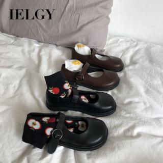 IELGY British single shoes Korean version of the cute round head wild student casual small shoes