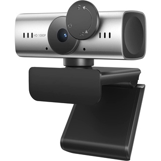 HD Pro 1080p Webcam with Privacy Cover, Built-in Microphone, Tripod, Widescreen Video Calling and Recording