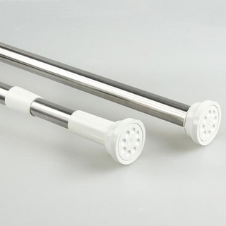 Stainless Steel Shower Curtain Rods Telescopic Rod to Avoid Punching Toilet Window Curtains Clothes Rail Clothes Dryer