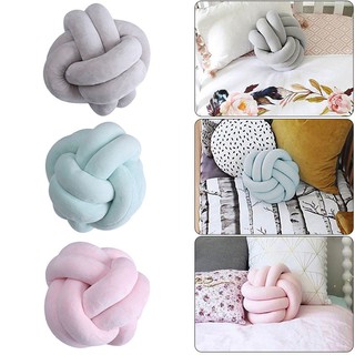Nordic Style Lovely Cartoon Velvet Knot Ball Cushion Pillow