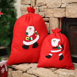 Christmas decorations/Christmas Gift Bag Candy Gift Bag Large Drawstring Bag Activity Props Bag Santa Claus Carrier Non-