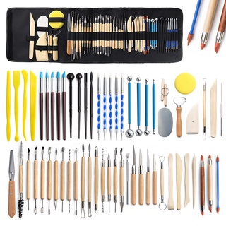 25pcs Clay Tools Sculpting Kit Sculpt Smoothing Wax Carving Pottery Ceramic Polymer Shapers Modeling Carved Ceramic DIY Tool