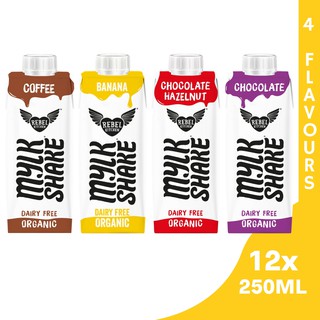 Rebel Kitchen Mylkshake 12 x 250ml - Dairy Free Organic Milk Alternative