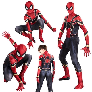 Spider-Man And Iron Superhero Kids/Adult Halloween Jumpsuit/Cosplay Party Costume