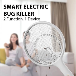 FlyLead Mosquito Killer Mozzie Bug Horsefly Flies Pest Control Electric Shock 2in1 Double Use Function Swatter