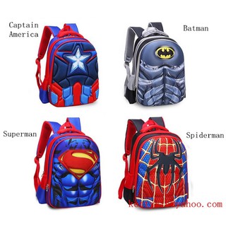 Cartoon Spideman Pupil Students Boys Kids School Book Bags Backpacks 5-8Years
