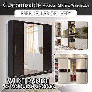 Customizable Modular Sliding Wardrobe 5 - 7ft length