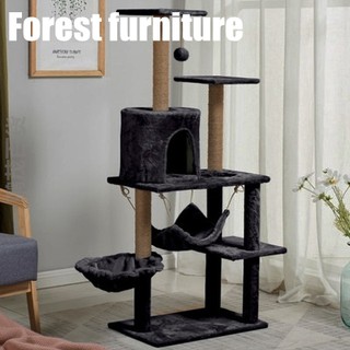 Four seasons universal net red solid wood big tree house cat climbing frame cat litter cat tree one small villa cat scratch board grinder (1)