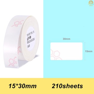 M^M Ready Stock Thermal Printing Label Paper Barcode Price Size Name Blank Labels Waterproof Tear Resistant 14*30mm 210pcs/roll for Home Organizer Supermarket Store Catering