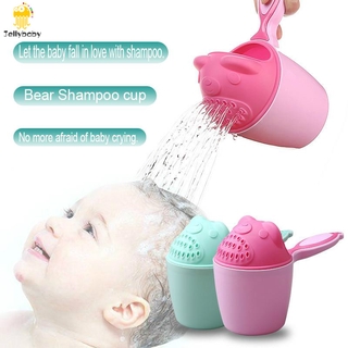 Thickened 1PC Cute Cartoon Shampoo cup Baby Spoon Shower Bath Water Swimming Head Watering Bottle Todder Kids Wash Hair Shampoo Cup