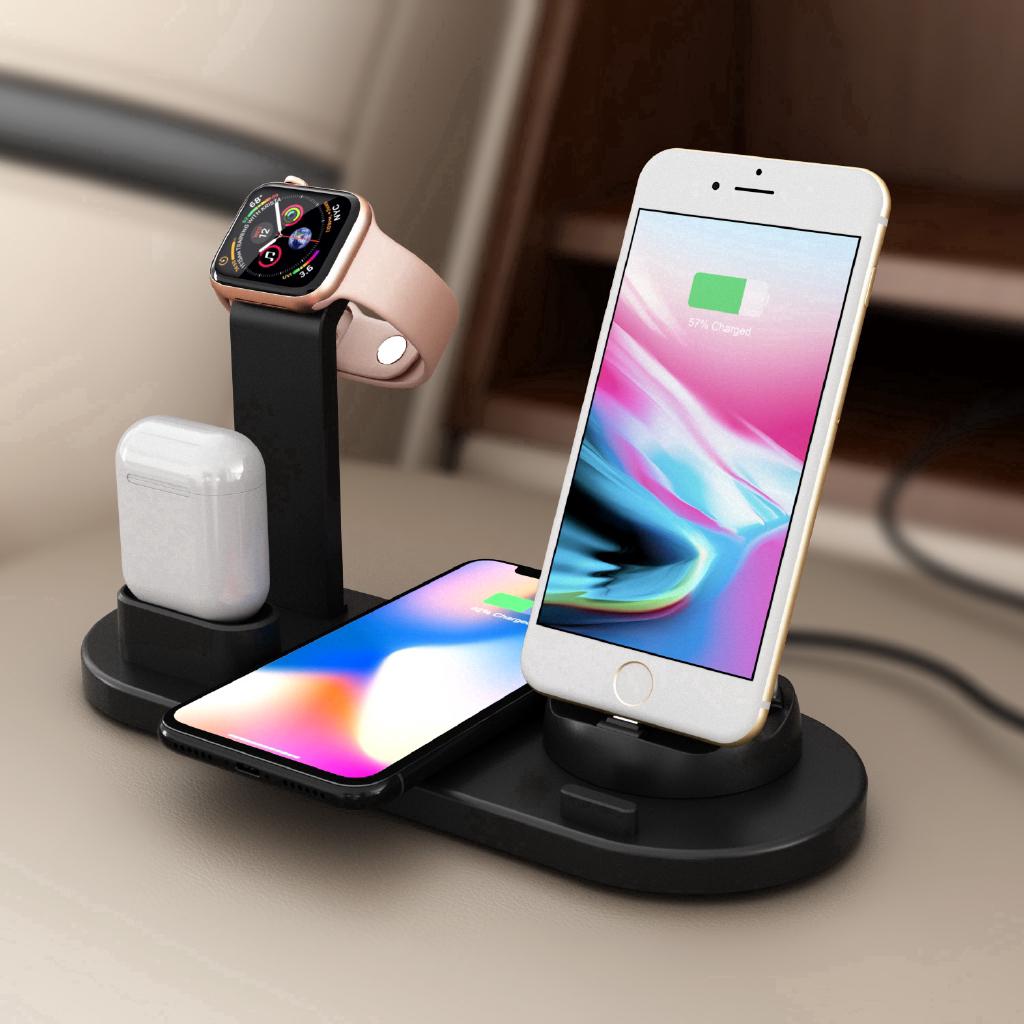 Wireless Charger, 3 in 1 Wireless Charging Dock for Apple Watch and Airpods, Qi Fast Wireless Charging Station Stand
