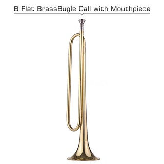 inone⭐Muslady B Flat Bugle Call Trumpet Brass Material with Mouthpiece for Schoo