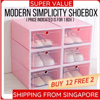 Pink Colour Shoebox Organizer | Storage Box - Multiple purpose, Foldable, Transparent