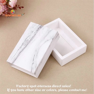 5\10Pcs 5 Sizes Marble Pattern Party Gift Box Fashion White Jewelry Packaging Drawer Storage Paper Box Party Favor Boxes