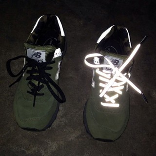 1pair Canvas Flat Boots Sports Strings Luminous Reflective Shoelace Glowing